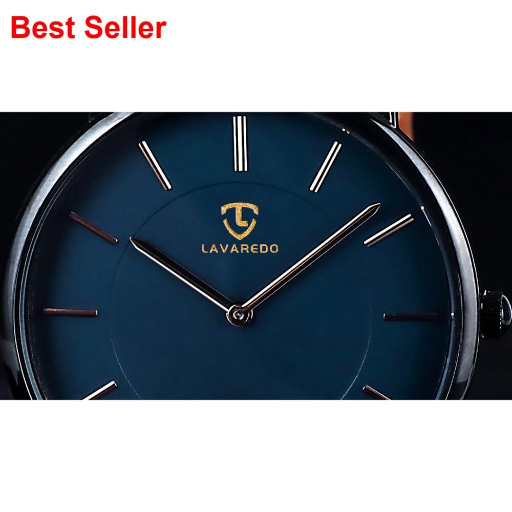 Minimalist Analog Date Watch with Leather Strap - Picture 7 of 7